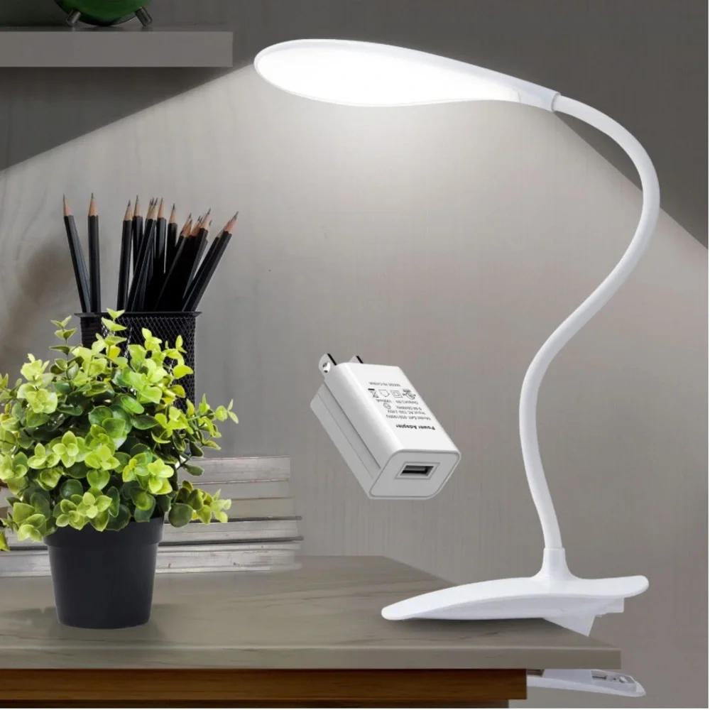 White Flexible LED Desk Lamp